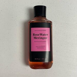 Bath and Bodyworks, rose water meringue, shower gel 10 fluid ounces